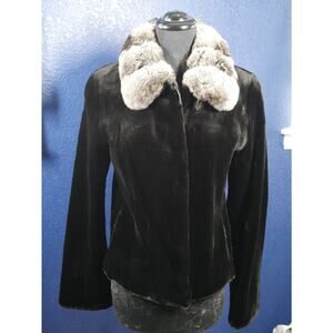 Gorgeous Sheared Mink & Chinchilla Fur Coat Jacket